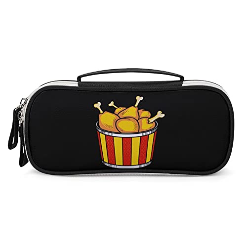 Lawenp Fast Food Chicken Legs Eimer, tragbares Federmäppchen, Tragetasche, Make-up-Tasche, Handtasche, Geldbörse von Lawenp
