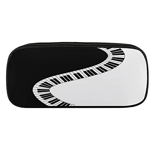 Lawenp Federmäppchen aus PU-Leder mit Yin-Yang-Klaviertasten, tragbare Kosmetik-Organizer-Tasche von Lawenp