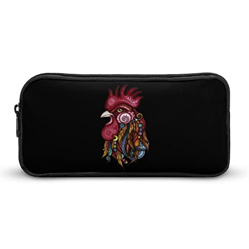 Lawenp Federmäppchen im Tribal-Hahn-Design, niedliches Stiftetui, Kosmetiktasche, Pecil-Box, Organizer für Reisen, Büro von Lawenp