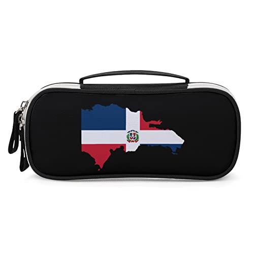Lawenp Federmäppchen mit Flagge der Dominikanischen Republik, tragbare Stifttasche mit Reißverschluss, Reise-Make-up-Tasche, Schreibwaren-Organizer für das Heimbüro von Lawenp