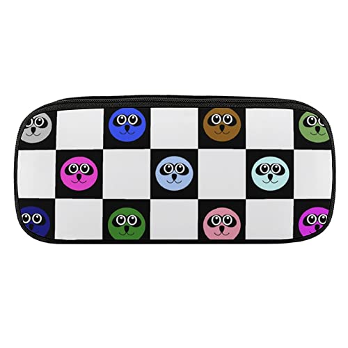 Lawenp Federmäppchen mit Panda-Gesicht, PU-Leder, tragbare Kosmetik-Organizer-Tasche von Lawenp