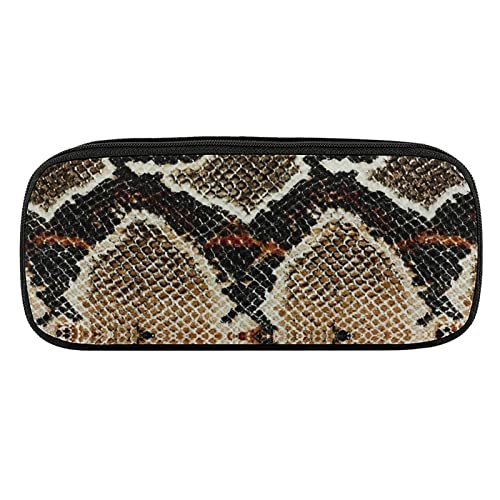 Lawenp Federmäppchen mit Schlangenhautmuster, PU-Leder, tragbare Kosmetik-Organizer-Tasche von Lawenp