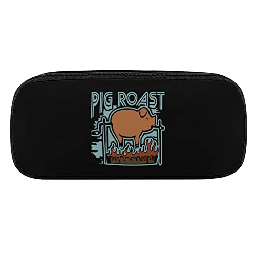 Lawenp Federmäppchen mit Schweinsbraten, PU-Leder, tragbare Kosmetik-Organizer-Tasche von Lawenp