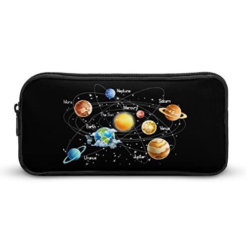 Lawenp Federmäppchen mit Sonnensystem-Motiv, niedliches Stiftetui, Kosmetiktasche, Pecil-Box, Organizer für Reisen, Büro von Lawenp