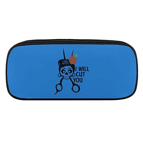 Lawenp Federmäppchen mit Totenkopf-Motiv, PU-Leder, tragbare Kosmetik-Organizer-Tasche von Lawenp