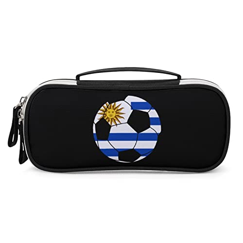 Lawenp Federmäppchen mit Uruguay-Fußball, tragbare Stifttasche mit Reißverschluss, Reise-Make-up-Tasche, Schreibwaren-Organizer für das Heimbüro von Lawenp