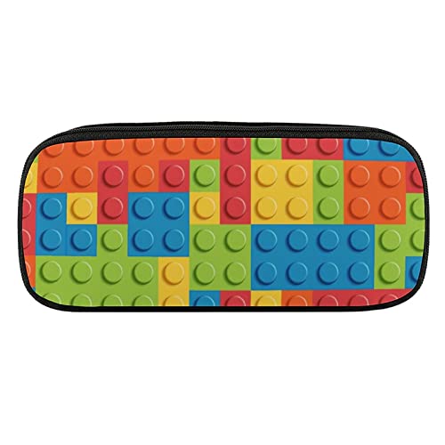 Lawenp Federmäppchen mit Ziegelmuster, PU-Leder, tragbare Kosmetik-Organizer-Tasche von Lawenp