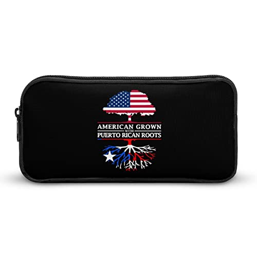 Lawenp Federmäppchen mit amerikanischer Puerto-Rico-Flagge, niedliches Stiftetui, Kosmetiktasche, Pecil-Box, Organizer für Reisen, Büro von Lawenp