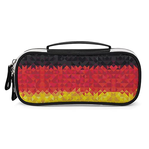 Lawenp Federmäppchen mit geometrischer Flagge, tragbare Stifttasche mit Reißverschluss, Reise-Make-up-Tasche, Schreibwaren-Organizer für das Heimbüro von Lawenp