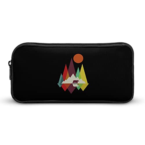 Lawenp Federmäppchen mit kalifornischen Bergen und Bärenmotiv, niedliches Stiftetui, Kosmetiktasche, Pecil-Box, Organizer für Reisen, Büro von Lawenp