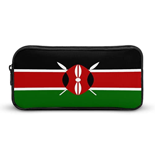 Lawenp Federmäppchen mit kenianischer Flagge, niedliches Stiftetui, Kosmetiktasche, Pecil-Box, Organizer für Reisen, Büro von Lawenp