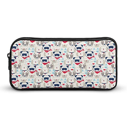 Lawenp Federmäppchen mit lustigem Hundekopf, niedliches Stiftetui, Kosmetiktasche, Pecil-Box, Organizer für Reisen, Büro von Lawenp
