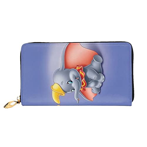 Lawenp Geldbörse für Dumbo Damen Geldbörse Großes Leder Reißverschluss um Kartenhalter Organizer Damen Reise Clutch Geldbörse von Lawenp