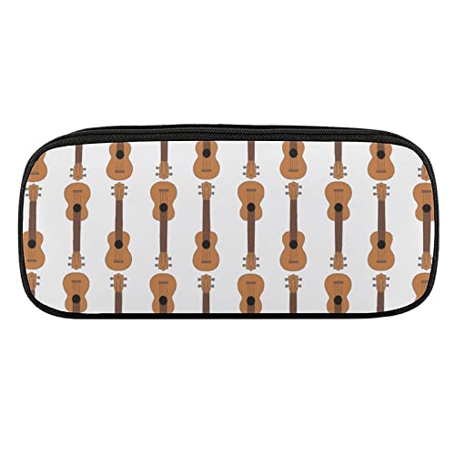 Lawenp Gitarren-Bleistiftbeutel aus PU-Leder, tragbare Kosmetik-Organizer-Tasche von Lawenp