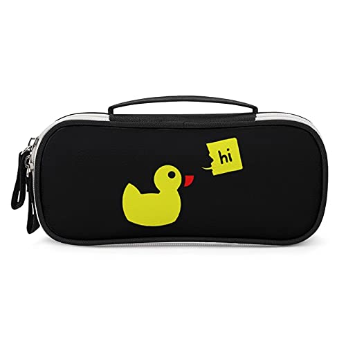 Lawenp Hi Yellow Duck Tragbares Federmäppchen, Tragetasche, Make-up-Tasche, Handtasche von Lawenp