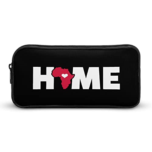 Lawenp Home Africa Map Federmäppchen, tragbar, großes Fassungsvermögen, Stiftetui, Schreibwaren-Organizer, Make-up-Tasche mit Reißverschluss von Lawenp