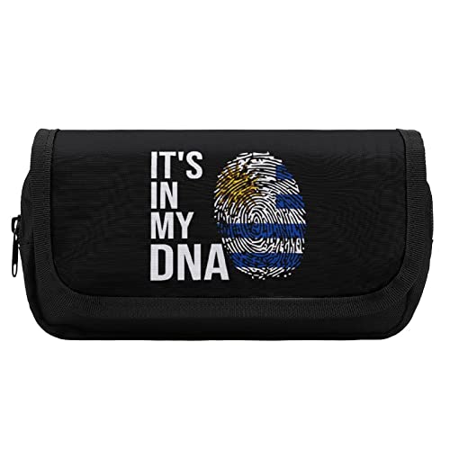 Lawenp It's in MyUruguay Flag Federmäppchen, Stifttasche mit doppeltem Reißverschluss, großes Fassungsvermögen, Stifthalter, Schreibwarentasche für das Heimbüro von Lawenp