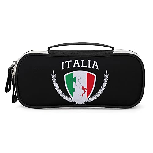 Lawenp Italia Italien Italienische Karte Flagge Tragbares Federmäppchen Tragetasche Make-up-Tasche Handtasche Geldbörse von Lawenp