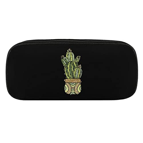 Lawenp Kaktus-Federmäppchen aus PU-Leder, tragbare Kosmetik-Organizer-Tasche von Lawenp