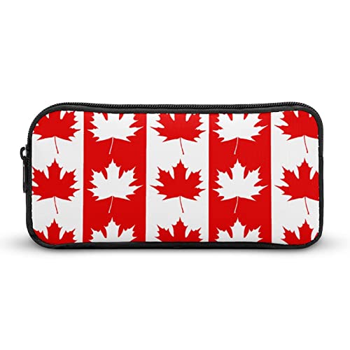 Lawenp Kanadisches Ahornblatt-Federmäppchen, tragbar, großes Fassungsvermögen, Stifttasche, Schreibwaren-Organizer, Make-up-Tasche mit Reißverschluss von Lawenp
