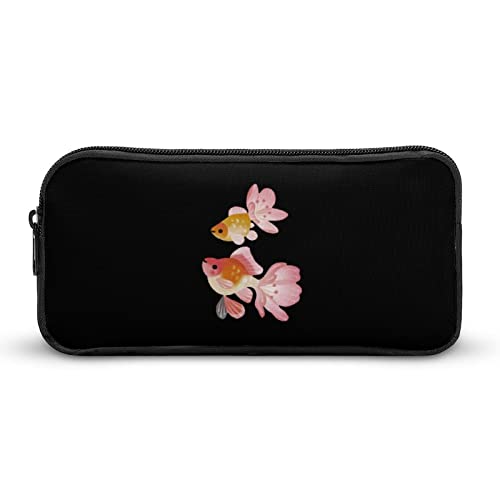 Lawenp Kirschblüten-Goldfisch-Federmäppchen, niedliches Stiftetui, Kosmetiktasche, Pecil-Box, Organizer für Reisen, Büro von Lawenp