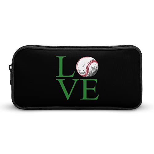 Lawenp Liebe Baseball Ball Federmäppchen Niedliche Stifttasche Kosmetiktasche Pecil Box Organizer für das Reisebüro von Lawenp