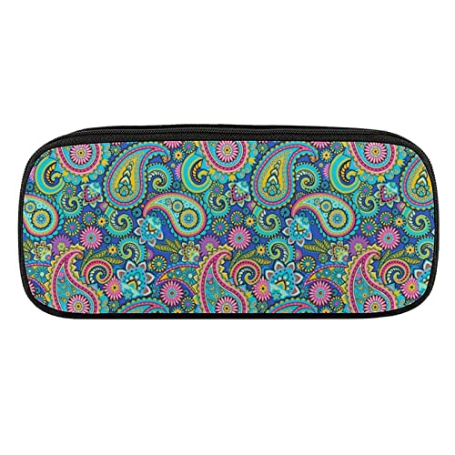 Lawenp Paisley Psyche Federmäppchen aus PU-Leder, tragbare Kosmetik-Organizer-Tasche von Lawenp