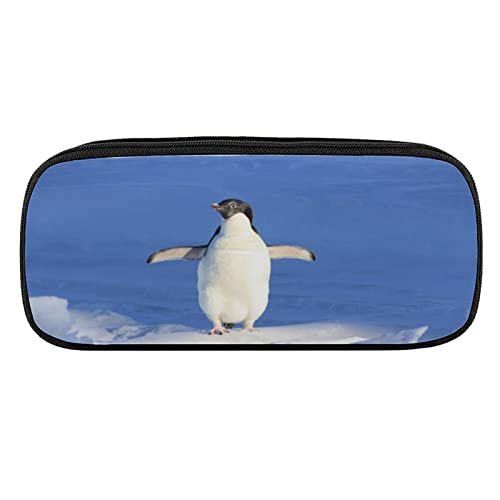 Lawenp Pinguin-Federmäppchen aus PU-Leder, tragbare Kosmetik-Organizer-Tasche von Lawenp