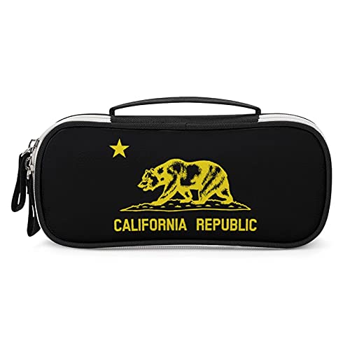 Lawenp Tragbares Federmäppchen mit Aufschrift „California Republic Bear, Tragetasche, Make-up-Tasche, Handtasche von Lawenp