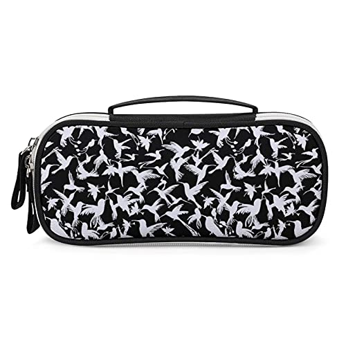 Lawenp Tragbares Federmäppchen mit fliegendem Kolibri, Tragetasche, Make-up-Tasche, Handtasche, Geldbörse von Lawenp