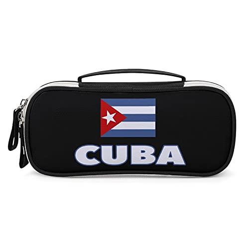 Lawenp Tragbares Federmäppchen mit kubanischer Flagge, Tragetasche, Make-up-Tasche, Handtasche von Lawenp
