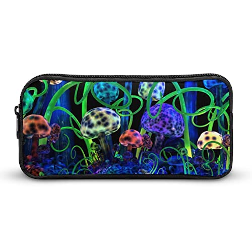Lawenp Trippy Light Mushroom Federmäppchen, niedliches Stiftetui, Kosmetiktasche, Pecil-Box, Organizer für Reisen, Büro von Lawenp