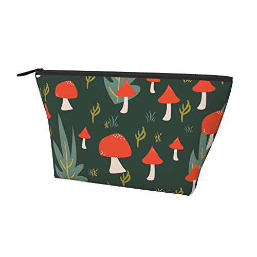 Leichte Make-up-Tasche für Damen, roter Pilz, einzigartiges Design, grün, lustige Reise-Kosmetiktasche, tragbare Bleistifttasche mit robustem Reißverschluss für Büro, Schule, Uni Leichte Make-up-Tasche für Damen, roter Pilz, einzigartiges Design, grün, lustige Reise-Kosmetiktasche, tragbare Bleistifttasche mit robustem Reißverschluss für Büro, Schule, Uni von Lawenp