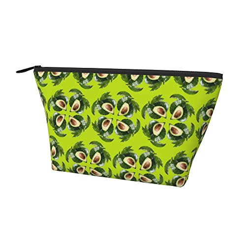 Make-up-Reise-Kosmetiktasche, Avocado-Muster, lustige Mädchen-Bleistift-/Pinsel-/Münzaufbewahrung, Stifthalter, Organizer mit robustem Reißverschluss von Lawenp