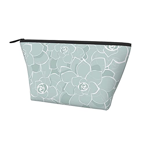 Modische Aufbewahrungstasche, Aquarell, Kaktus, Sukkulente, kleine Kosmetiktasche mit glattem Reißverschluss, langlebiges, tragbares Make-up-Federmäppchen für Büro, Schule, Outdoor, täglich von Lawenp