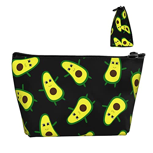 Modische Kosmetik-Aufbewahrungstasche, niedliches Avocado-Muster, kleine Tasche, großes Fassungsvermögen für Make-up, Bleistift, Bargeld, wasserdichte Oxford-Tasche für Damen, Herren, Jungen, Mädche von Lawenp