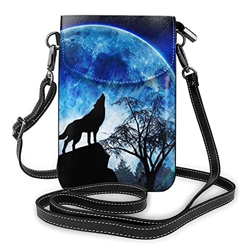 Moon Wolf Handy-Geldbörse Crossbody, Handytasche, Crossbody-Handy-Geldbörse, niedliche Handy-Geldbörsen für Männer und Frauen Moon Wolf Handy-Geldbörse Crossbody, Handytasche, Crossbody-Handy-Geldbörse, niedliche Handy-Geldbörsen für Männer und Frauen von Lawenp