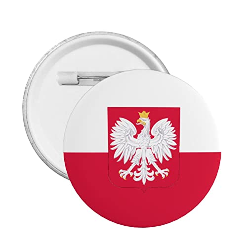 Polen Flagge Button Pins Runde Pins Abzeichen für Schüler Büroangestellte Partybedarf oder Kleidung Taschen Hüte S von Lawenp
