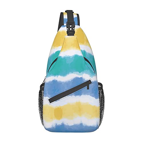 Psychedelic Tie Dye Sling Bag Wandern Daypack Crossbody Schulterrucksack Reise Brusttasche für Männer Frauen von Lawenp