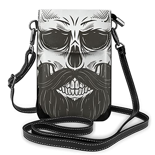 Pu-Leder-Umhängetasche, eine Adler-Mode-Damen-Handy-Geldbörse Crossbody mit verstellbarem Riemen Abstrakte Menschen von Lawenp