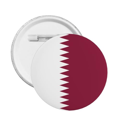 Qatar Flag Button Pins Runde Pins Abzeichen für Schüler Büroangestellte Partybedarf oder Kleidung Taschen Hüte M von Lawenp