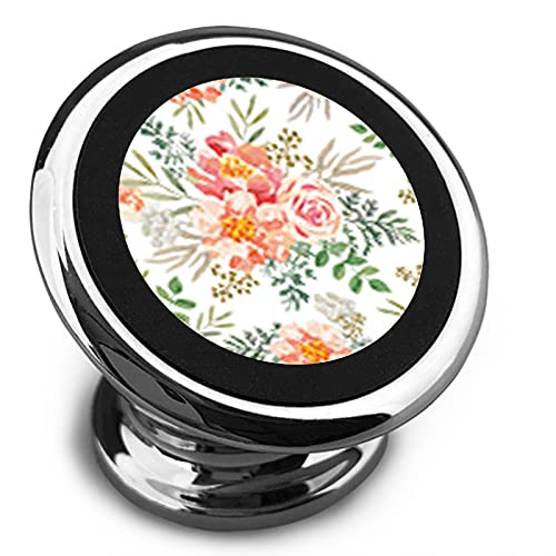 Rosa Rose Autohalterung Handyhalter Blume Blumen Aquarell romantisch Pfirsich Urlaub Magnet Handyhalter von Lawenp