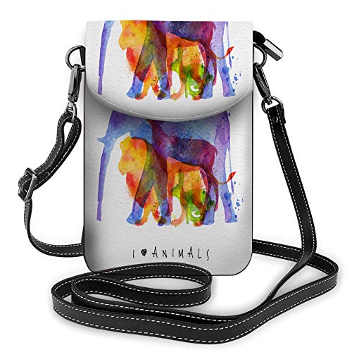 Santorini Landschaft Umhängetasche Handy Geldbörse Dorf Insel Griechenland Gebäude Meer ÄgäisWallet Handtasche von Lawenp