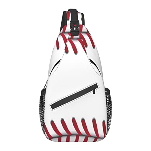 Schultertasche Weiß Baseball Sport Ball Wandern Daypack Crossbody Schulterrucksack Reise Brusttasche für Männer Frauen Schultertasche Weiß Baseball Sport Ball Wandern Daypack Crossbody Schulterrucksack Reise Brusttasche für Männer Frauen von Lawenp