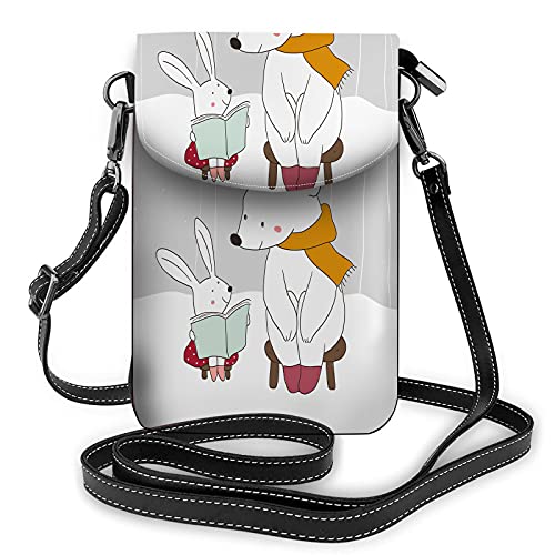 Schwarze Katze Crossbody Handy Geldbörse Good Days Start with Coffee Meow Animal Cartoon Pets RomanticWallet Handtasche von Lawenp