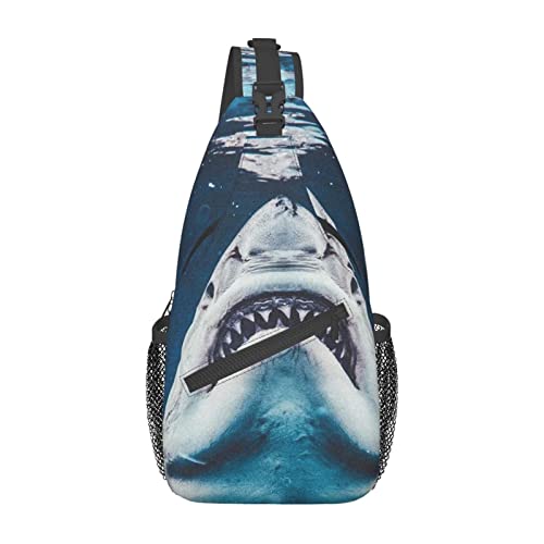 Shark Pattern Sling Bag Wandern Daypack Crossbody Schulterrucksack Reise Brusttasche für Männer Frauen Shark Pattern Sling Bag Wandern Daypack Crossbody Schulterrucksack Reise Brusttasche für Männer Frauen von Lawenp