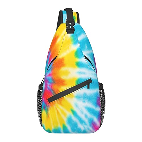 Sling Bag Bunte Spirale Tie Dye Psychedelic Abstract Wandern Daypack Crossbody Schulterrucksack Reise Brusttasche für Männer Frauen von Lawenp