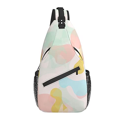 Sling Bag Camouflage Pastellrosa Wandern Daypack Crossbody Schulterrucksack Reise Brusttasche für Männer Frauen von Lawenp