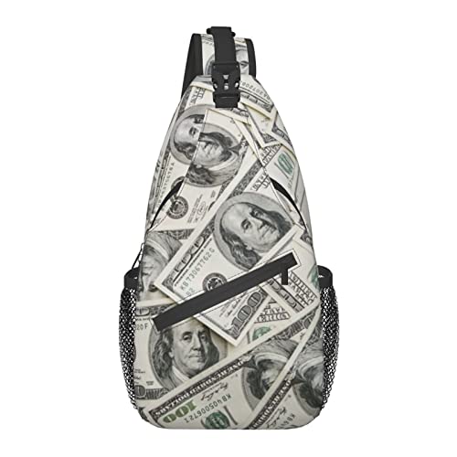Sling Bag Dollar Muster Wandern Daypack Crossbody Schulter Rucksack Reise Brusttasche für Männer Frauen von Lawenp