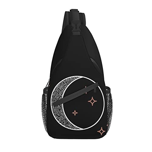 Sling Bag Mystery Moon Ancient Sun Bohemia Schwarz Wandern Daypack Crossbody Schulterrucksack Reise Brusttasche für Männer Frauen Sling Bag Mystery Moon Ancient Sun Bohemia Schwarz Wandern Daypack Crossbody Schulterrucksack Reise Brusttasche für Männer Frauen von Lawenp